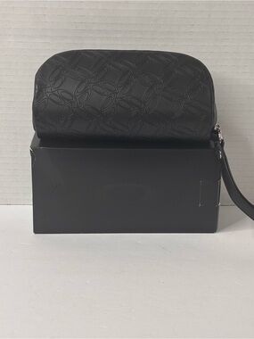 Oakley Black Zippered Embossed Logo Lightweight Soft Sunglasses Case With Strap